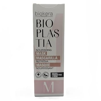 SALERM - Nourishing Hair Mask - Biokera Bioplastia - 200 ml - Vegan Keratin and Mankett Seed Oil - Restores and Protects - Stronger and More Elastic Hair - Anti-Frizz Hair