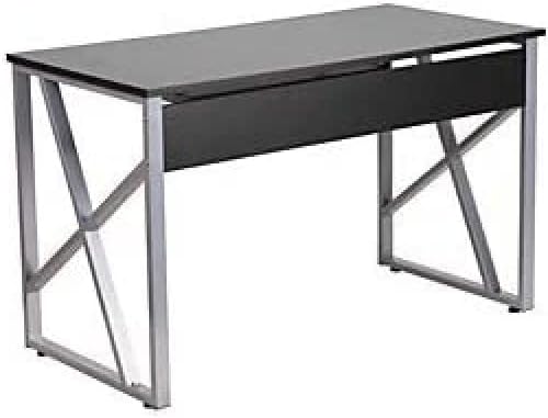 Flash Furniture Salvador Black Computer Desk with Pull-Out Keyboard Tray and Cross-Brace Frame