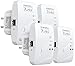 WiFi/WLAN günstig Kaufen-7links Kleine WLAN-Repeater: 4er-Set Mini-WLAN-Repeater mit WPS-Taste, 300 Mbit/s, 2,4 GHz & LAN (WLAN-Repeater RJ45, WLAN-Repeater LAN-Anschlüssen, Netzwerkkabel)