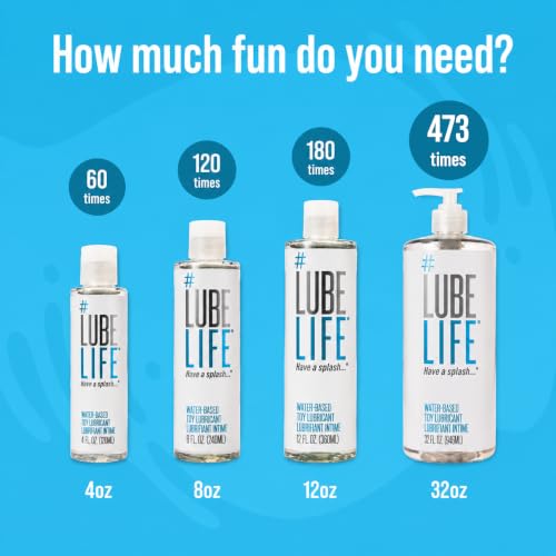 Image of LUBELIFE 3X Anal Lubricant, Thicker Water-Based lube for Men, Women and Couples, Extra Protection, Non-Sticky, Smooth Glide, 32 Fl Oz