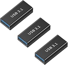 USB-C メス to USB-A メス 変換アダプタ 3個セット USB3.2 Gen2 10Gbps 高速データ転送 タイプC 変換コネクタ 5A急速充電対応 USBタイプC タイプA変換用
