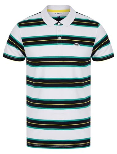 Image of Le Shark Men's 'Urlwin' Yarn Dyed Striped Cotton Pique Polo Shirt