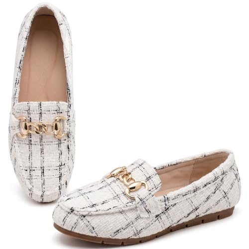 Image of Loafers for Women Comfortable Slip On Flats with Memory Foam Insole for Daily Wearing