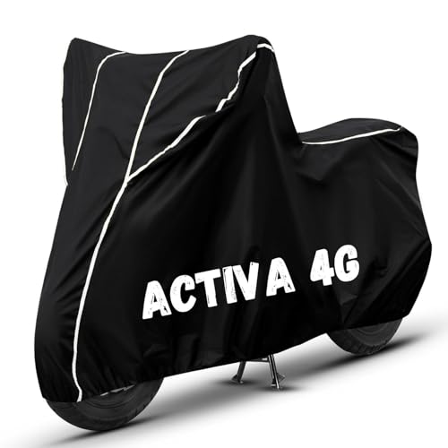 Image of Bike Cover for Activa 4g 100% Waterproof, Dustproof & Scratch Resistant| Fully Bottom Elastic UV Resistant Heavy Duty Body Cover | All Weather Outdoor Use