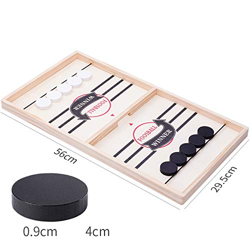 Large Sling Puck Game, Foosball Winner Board Game, Wooden Hockey Table