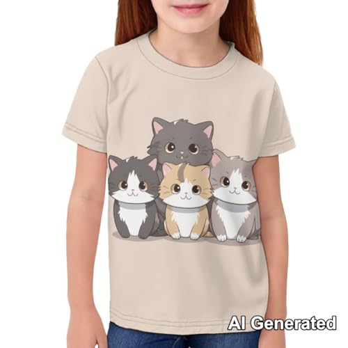 Image of Xhuibop Kids T Shirts for Boys Size 3-16 Girls Short Sleeve Sportswear Active Tops
