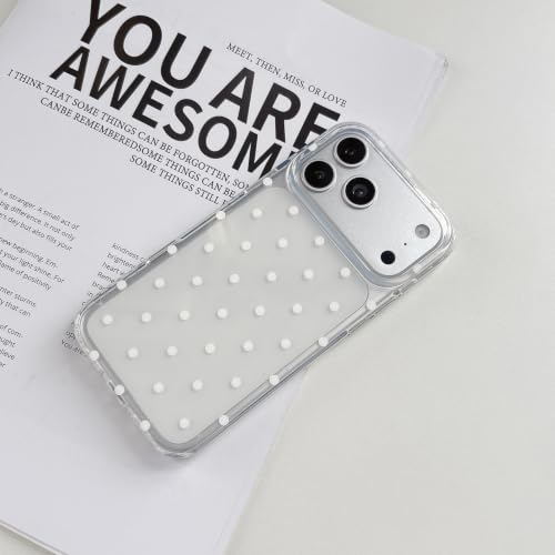 Coque iPhone 17 Pro Max silicone transparente avec motif pois esthétique - 3