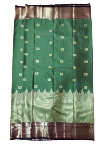 Mamtha green gadwal silk saree – image 4