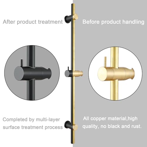 Barre de douche noire réglable pour une salle de bain moderne - 3