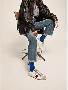 super star sneakers with colored glitter star and heel tab