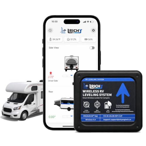 Lrichy Wireless RV Leveling System App,No Calibration Needed,6-Axis Sensor