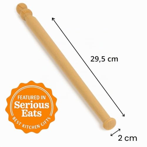 Spurtle de madera de haya natural Muldale de 29,5 cm para preparar gachas de avena tradicionales 5
