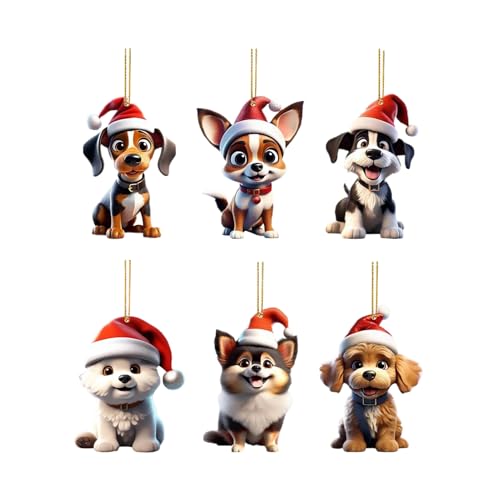 de árbol de Navidad para Perro, acrílicos 2D para Perro, Dije de Animal para Fiesta, Coche, Espejo retrovisor, Ventana, Pared, Puerta, árbol de Navidad, decoración del hogar, Relleno