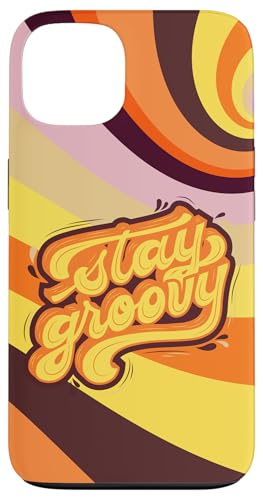 Stay Groovy ���g�� 70�N�� �X���[�� ���I�A�[�g �X�}�z�P�[�X iPhone 13 �p