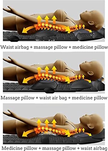 Tapis de massage avec 20 têtes de massage - Coussin chauffant pour tout le corps - Coussin chauffant pour soulager le cou et le dos - Pour homme et femme