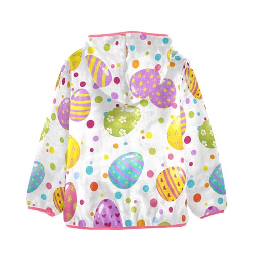 OTVEE Happy Easter Colorful Eggs Kids Hoodie Jacket Fall Spring Warm Outwear Coat2