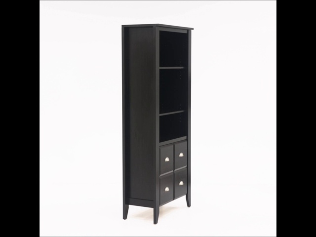 Amazon.com: Sauder Shoal Creek Library with Doors, Jamocha Wood