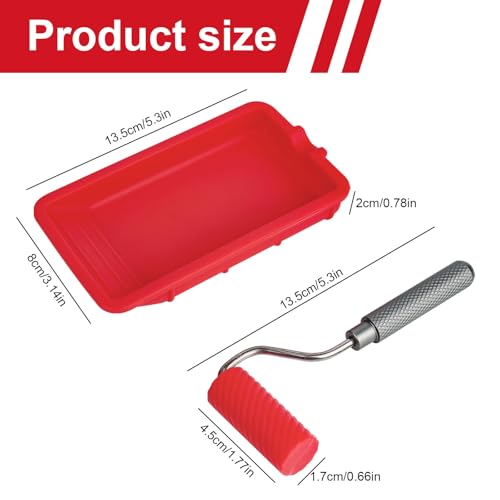 Trendecor Leimroller Holzleim, Leimpinsel mit Silikon Farbwanne Schnell und Gleichmäßig Auftragen Wiederverwendbare Strukturwalze Leimspender für Holzleim für Handwerk Holzbearbeitung