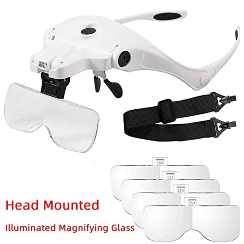 Lupas para leer y electrónica con luz LED regulable y aumentos ajustables 5