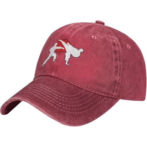 Cómoda Gorras Hip Hop Dos Luchadores De Karate Visera Sombrero Adjustable Gorra para La Cabeza para Running Deportes Mujer