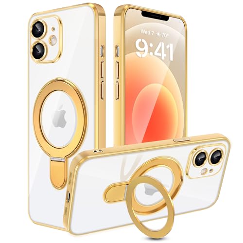 Coque iPhone 12 compatible Magsafe avec béquille et protection d'objectif Fingic fine