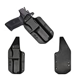 IWB Gun Holster for Concealed Carry - for FN 57 | Handmade Hybrid Leather Kydex Pistol Holsters for...