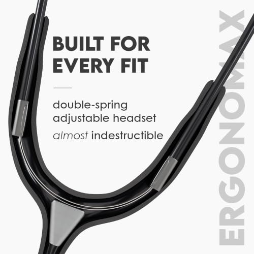 Image of MDF Instruments MD One Premium Stainless Steel Dual Head Stethoscope, Adult, Black Tube, Black Chestpieces-Headset, MDF777BO | Dual head, Trusted since 1971, Lifetime warranty, Free-Parts-for-Life, Latex-free, For doctors, nurses, students, home health
