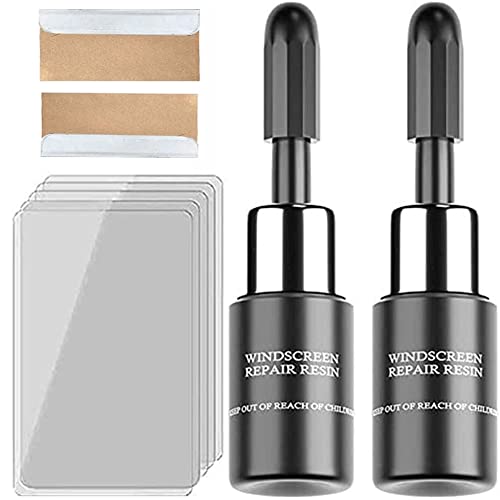 BOLMQHTS 2PCS Windshield Repair Kit, Windscreen Repair Resin Kit, Windshield Repair Resin, Auto Glass Crack Repair Kit, for Car Windshield Repair Kit