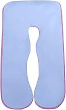 SHANNA Pregnancy Body Pillowcase, Cotton U Shape Maternity Pillowcase 80 x 155 cm (Blue + Purple)