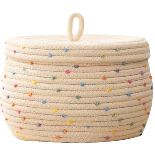 Panier de rangement en corde de coton épais et flexible, support articles divers robuste - 2