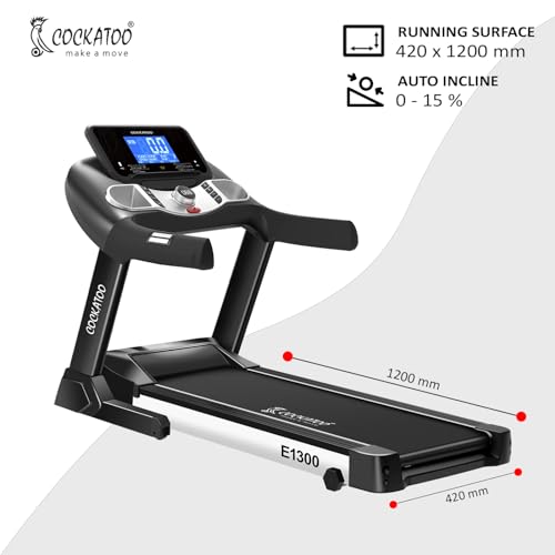 Image of Cockatoo Flex Run4.5M 4.5HP Peak DC Motorized Treadmill for Home, with Massager & 3 Level Manual Incline, Max Speed 16 Km /Hr, Max User Weight 120Kg