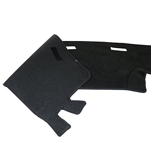 Dash Mat Compatible With 1994-1997 Dodge Ram 1500 2500 3500, Dashboard Cover Guard Black Nylon by IKON MOTORSPORTS, 1995 1996