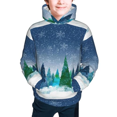 Christmas Trees Kid Hoodies Boys Sweatshirts Girls Pullover with Pocket3