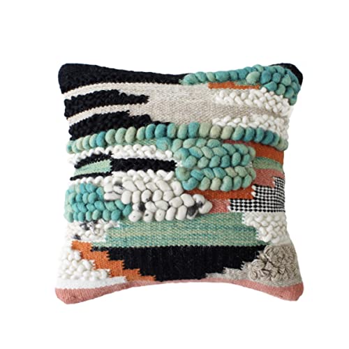 Casa Boho Throw Pillow Cover Boho Pillows Decorative Throw Pillows For Bed Chunky Knit Pillow Cover Bohemian Throw Pillow Case Wool 18X18 #TOP6