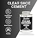 Angelus Clear Shoe Cement - 4 oz Professional-Strength Glue Quick Drying Contact Adhesive for Leather, Vinyl & Fabric - Dries Clear, No Stains, Waterproof Shoe & Sneaker Rubber Cement Glue with Brush