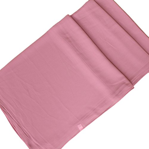 Image of LMVERNA Solid Color Bubble Chiffon Scarf for Women Fashion Soft Hijab Long Scarf Wrap Scarves