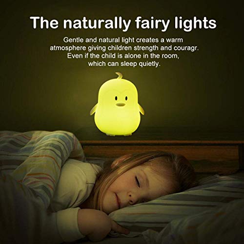 Image of Night Light for Kids Silicone Penguin Night Light 9 Colors Baby Light Bedside Lamp Rechargeable Remote LED Children Night Light for Toddlers /Boys /Girls /Adults /Bedroom /Bathroom /Outdoor