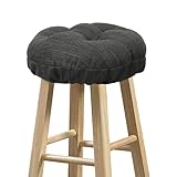 baibu Stool Covers Round, Super Soft Round Bar Stool Cushion Covers Seat Cushion - One Cushion Only（Gray-Black,12' (30cm)