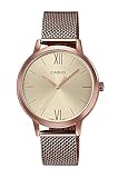 Tipo di vetro: minerale Casio Orologio Analogico Quarzo Donna con Cinturino in Acciaio Inox LTP-E157MR-9AEF