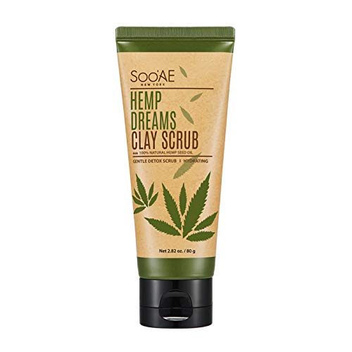 Soo'ae Hemp Dreams Clay Scrub - 𝗛𝗲𝗺𝗽 𝗦𝗲𝗲𝗱 𝗢𝗶𝗹 Gentle Scrub + Hydrating Exfoliator All Skin Types - Perfect For Sensitive Skin #TOP21