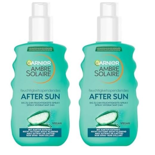 Garnier Ambre Solaire After Sun Spray, spendet Feuchtigkeit und verlängert die Bräune, 150 ml (Packung mit 2)