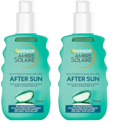 Garnier Ambre Solaire After Sun Spray, spendet Feuchtigkeit und verlängert die Bräune, 150 ml (Packung mit 2)