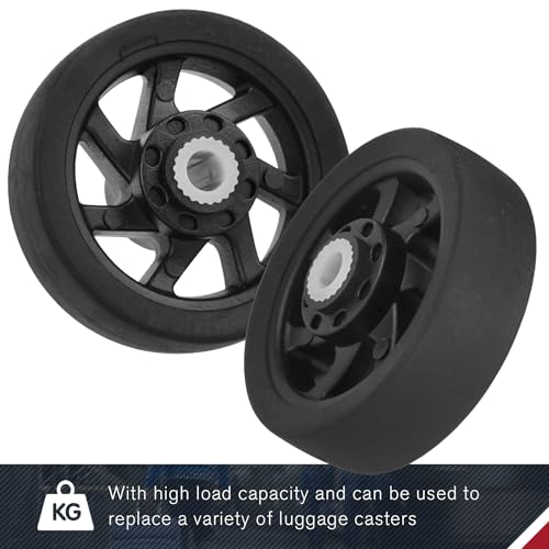 Zoofen 4 peças de substituição de rodas de bagagem de borracha 50 x 14 mm rodas de substituição de m