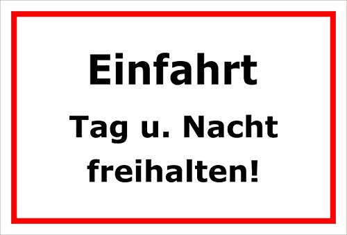 Preisvergleich Produktbild Melis Folienwerkstatt Schild - Einfahrt freihalten - 45x30cm / Bohrlöcher / 3mm Aluverbund S00065-185-B -20 VAR
