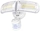 ZOFO 4000LM LED Strahler mit Bewegungsmelder Außen, Superhell Fluter Lampe mit Bewegungsmelder, 5000K Außenstrahler, IP65 Wasserdicht PIR Sicherheitslicht für Garage, Weiß, Dual-Kopf