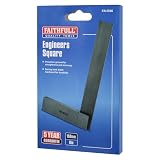Faithfull Engineers Steel Try Square 150 mm (6 cali) – precyzyjnie szlifowane, hartowane ostrze ze stali, dokładne narzędzie do znakowania, pomiaru i układania w obróbce metali i drewna