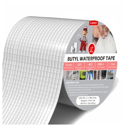 Laxit Super Waterproof Tape for Water Leakage Repair Solution for Pipe Roof Aluminum Foil Butyl Rubber Sealant Duct Adhesive Rubber Flex tape for Sealing Surface Cracks (10 CM x 5 METER, Pack of 5)