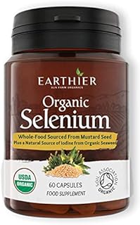 Organic Selenium 200mcg Plus Iodine and Silica - Selenium contributes to Normal Thyroid and Immune Function  2 Month Supply - Whole Food Supplement - Certified Organic by Soil Association