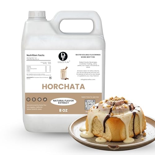 Image of Dolce Flav Natural Horchata Flavoring Concentrate | Water Soluble | 8 Fl Oz