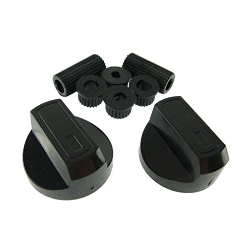 Ufixt Se Adapta A Pomos De Control Universales Negros Para Tostadora, Prensa De Pantalones, Estufa De Camping X 2